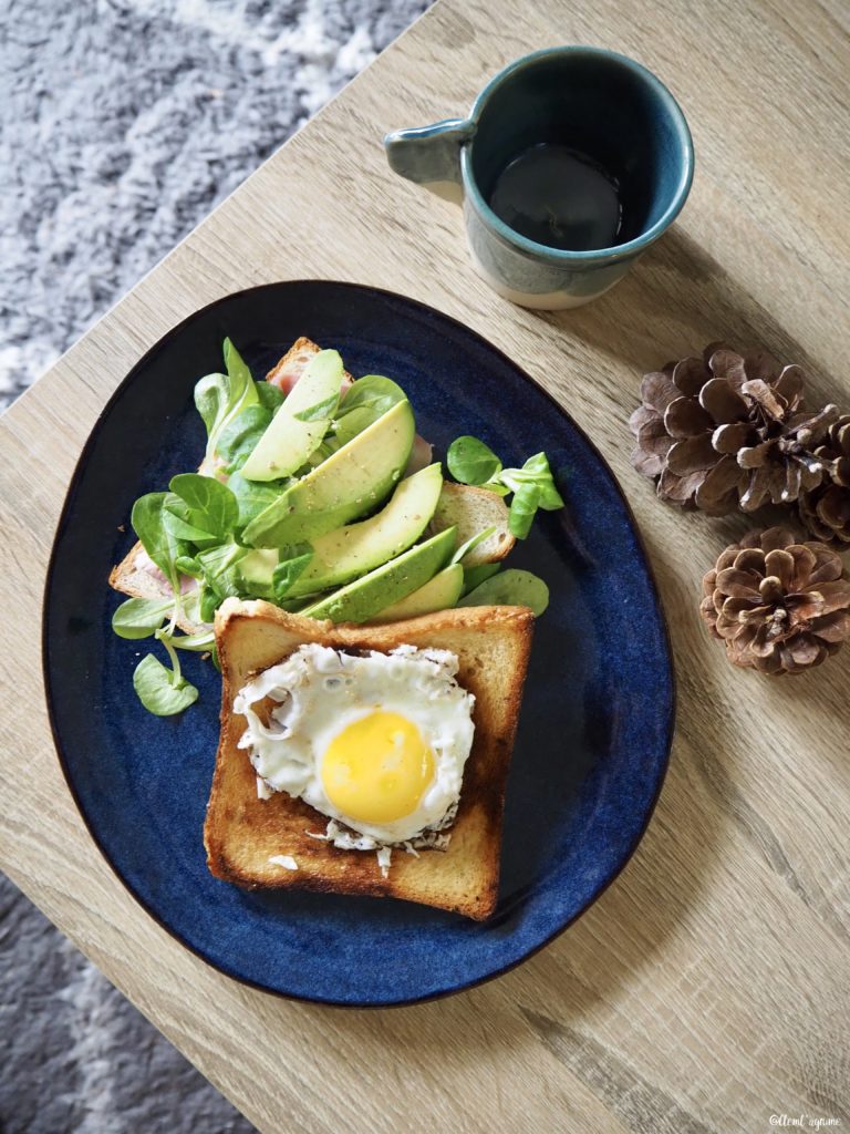 Recette de croque-madame avocat mozza