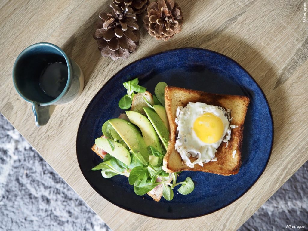 Recette de croque-madame avocat mozza