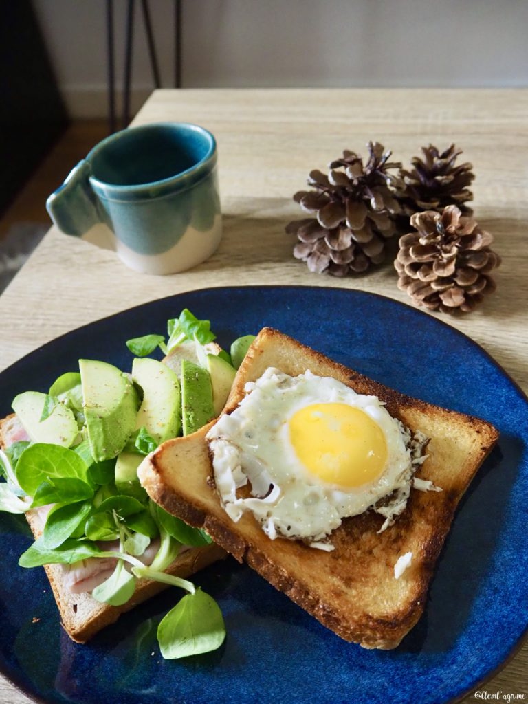 Recette de croque-madame avocat mozza